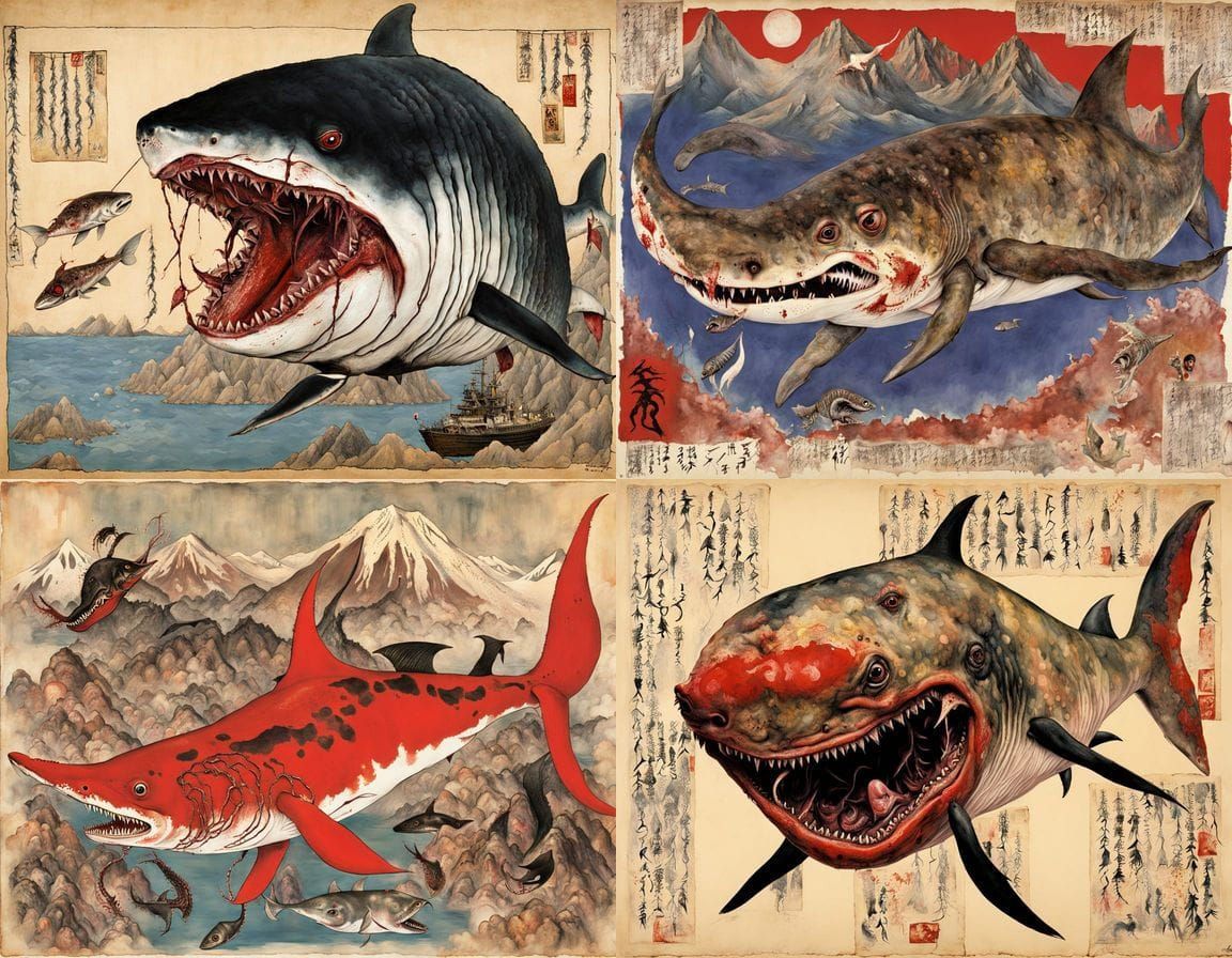 Horrific Mutant Animal Fusion in Surreal Style