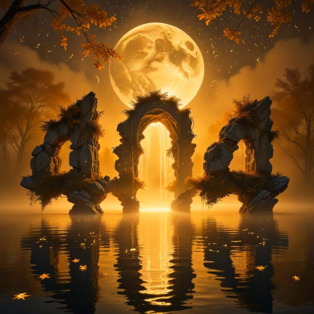 Surreal '404' Monument Rises from Tranquil Lake in Golden Mo...