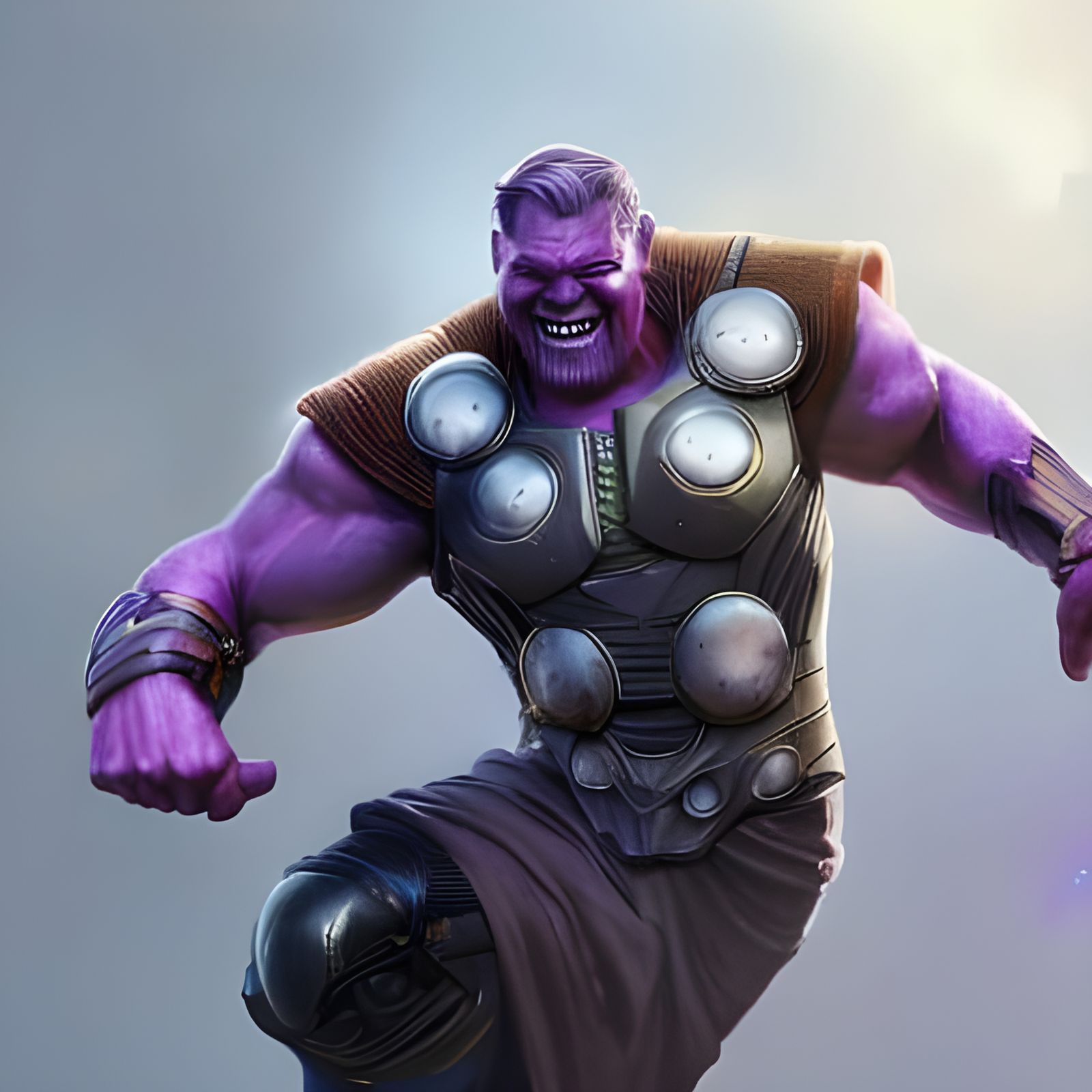 Thor Thanos Hybrid Concept Art in 3D