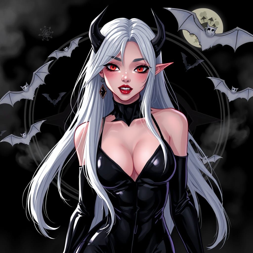Vampire Goddess in Dark Arts Regalia
