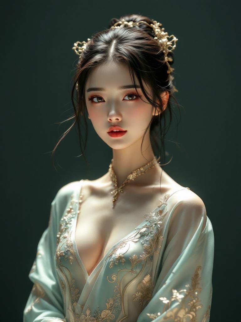 Cinematic Female Figure Study in East Asian Style