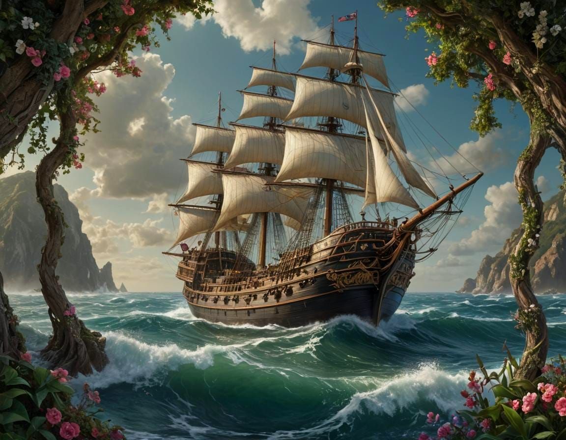 Pirate Schooner at the Point of No Return