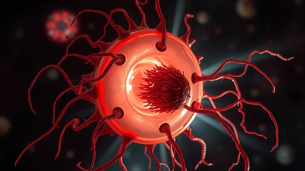 Grotesque Alien Blood Cell in Biomechanical Style