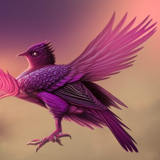 beautiful pink bird