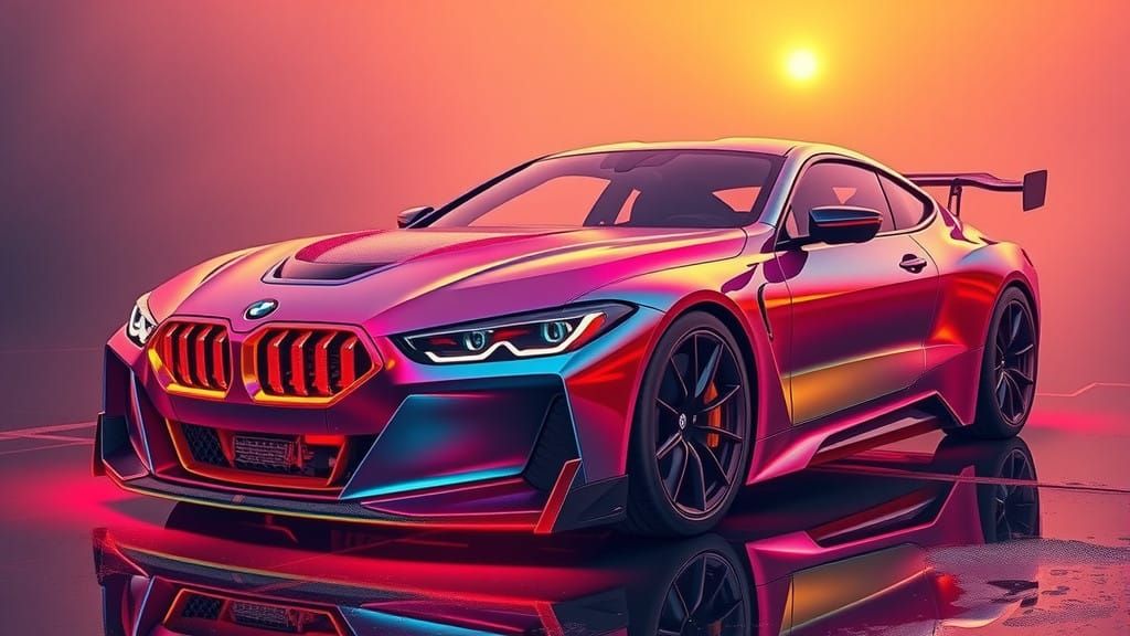 jknArt-inspired, hyperrealistic BMW