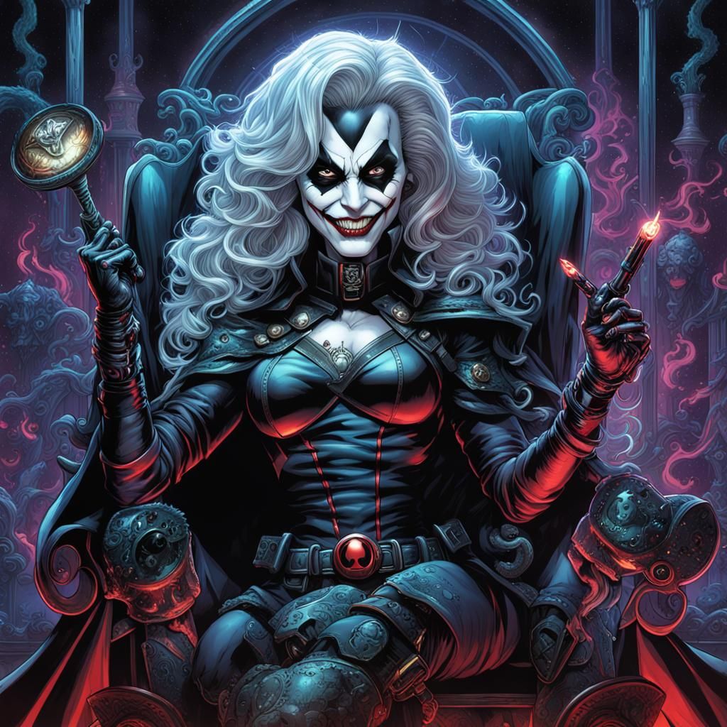 Cyborg Time Bandit Casting Spells in Comic Book Style