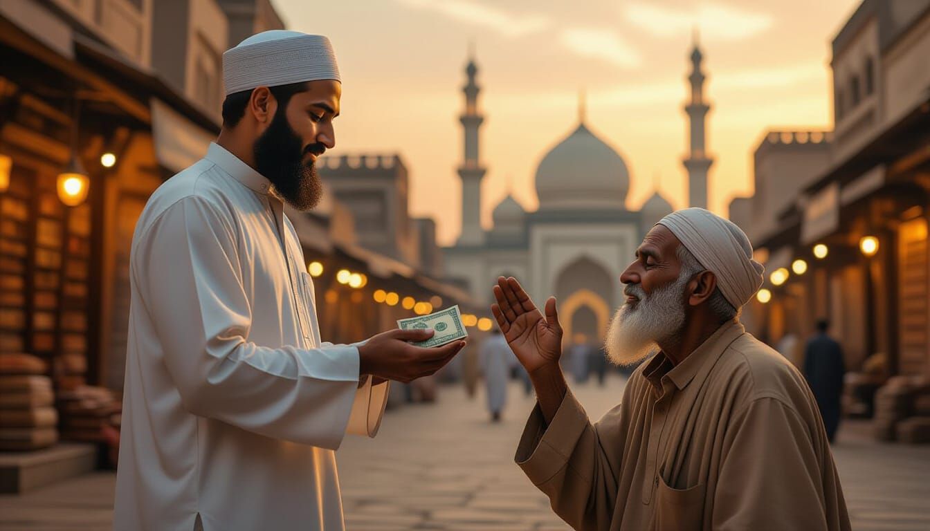 Charitable Act in an Old Islamic City: 3D Realism