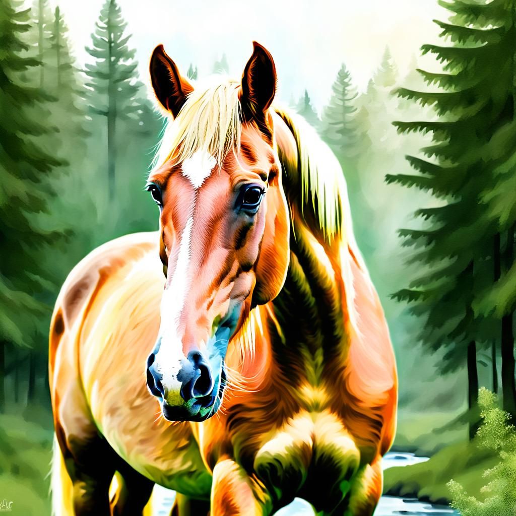 Palomino horse