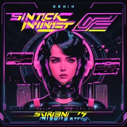 Retro Wave Techno Flyer: Bipolar Night in Milan