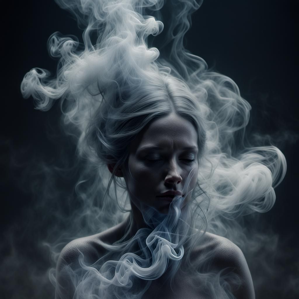 Beautiful Smoke Spirit Made of Smoke