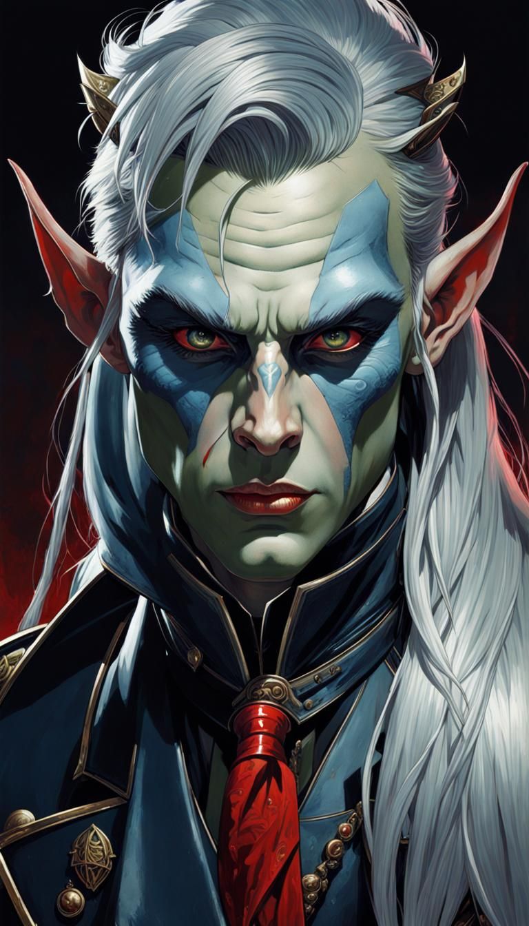 Intense Goblin Warrior with Carnivorous Plants