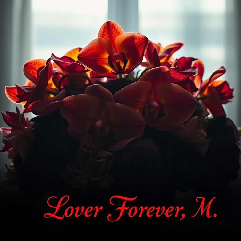 Gothic Florals in Eerie, Deep Hues, Inspired by Ash Thorp an...