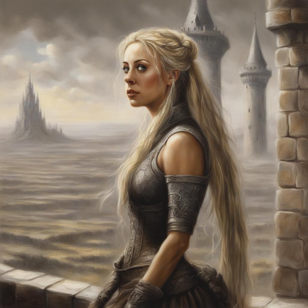 Rapunzel in Luis Royo Style Oil Painting