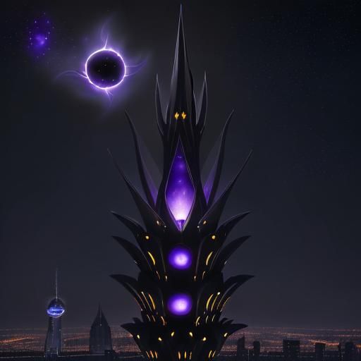 Umbra, the dark star, emits a potent form of dark energy that the city has harnessed through advanced technology. Spires...