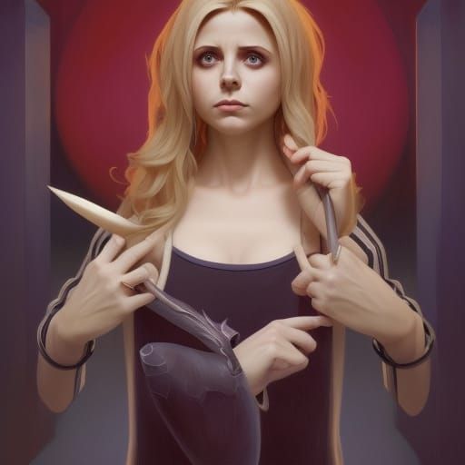 Buffy the Vampire Slayer in Surreal Style