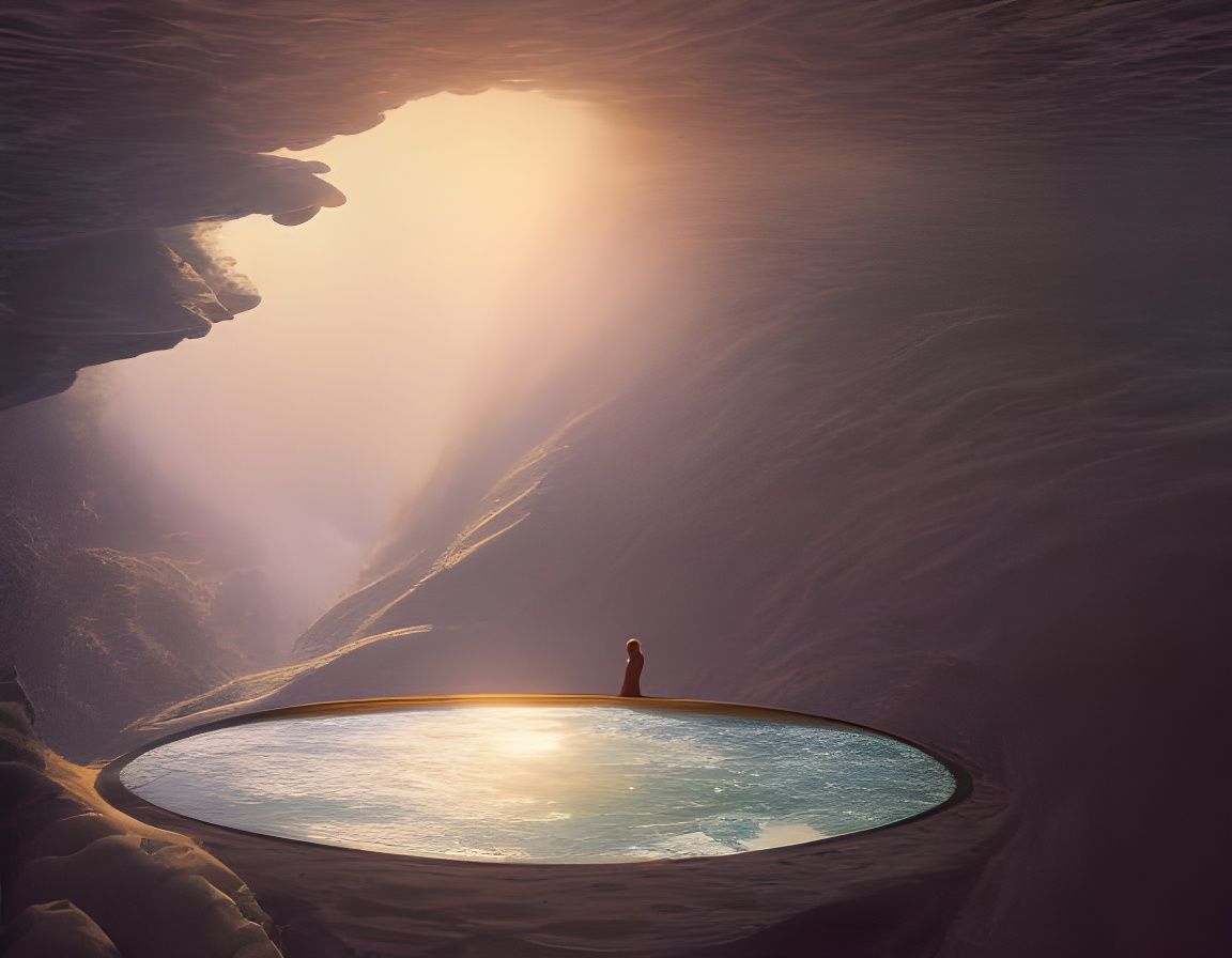 Glass Infinity Pool at the Edge of Universe