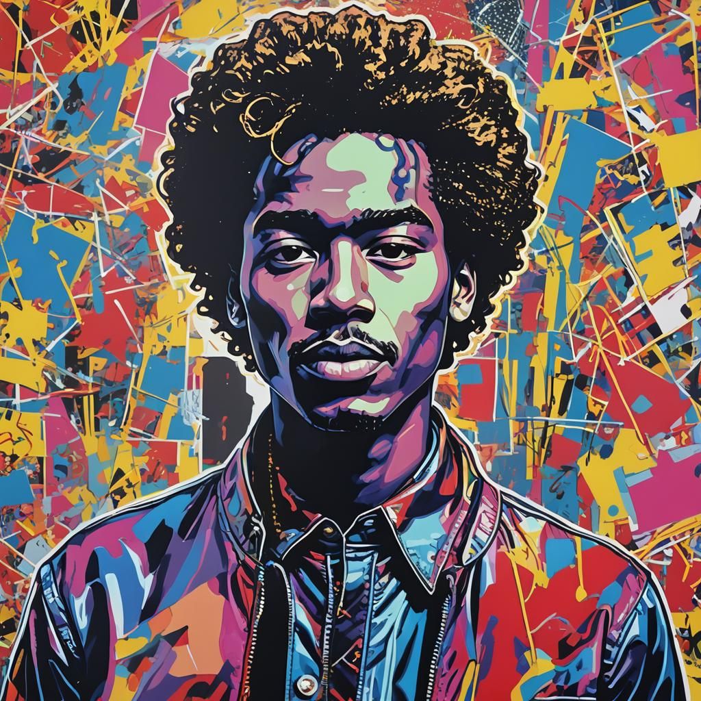 90s Singer in Pop Art Style