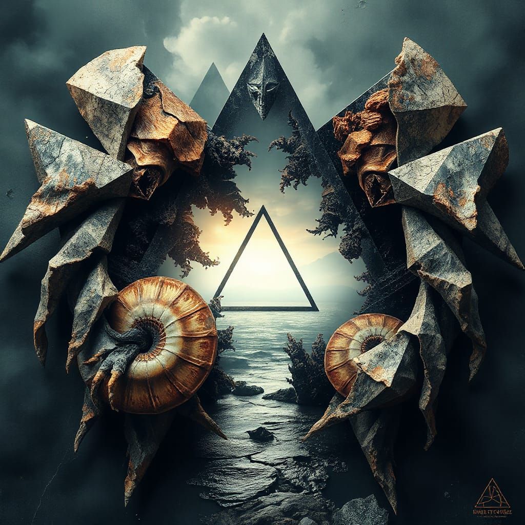 Surreal Double Exposure Portal Artwork