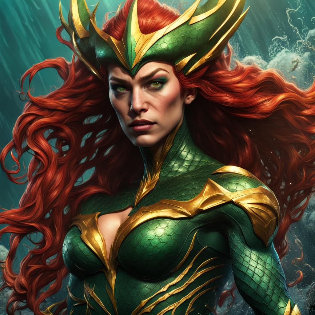 Queen Mera: Detailed Fantasy Concept Art