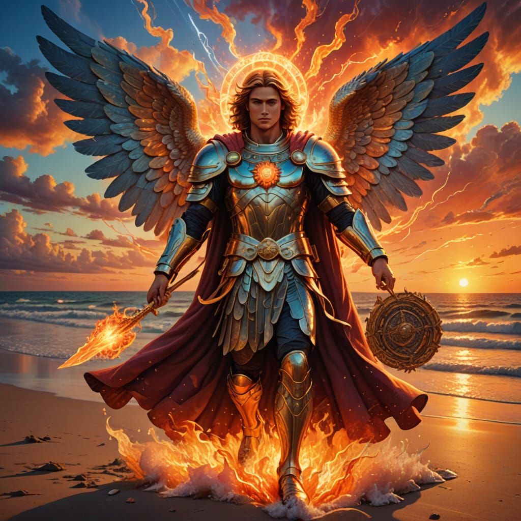 Archangel Michael and Fiery Sunrise Energy