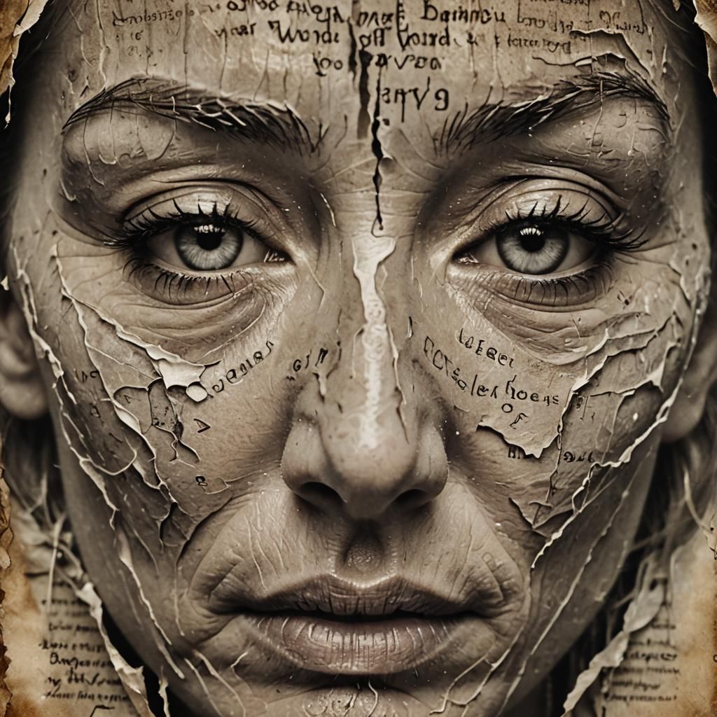 Tear of Sadness: Aquapunk Grunge Close-Up