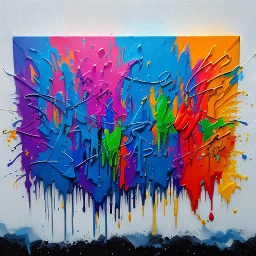 Cosmic Buffet in Graffiti Splash Art Style