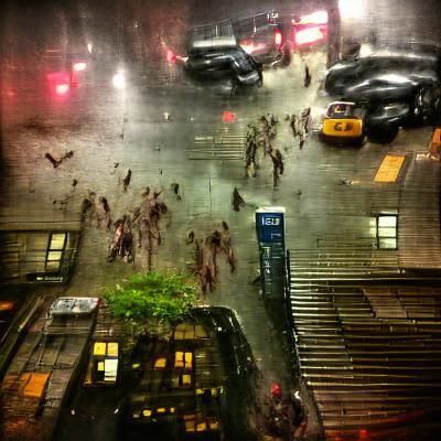 Zombie Apocalypse Begins on Rainy Night in NYC