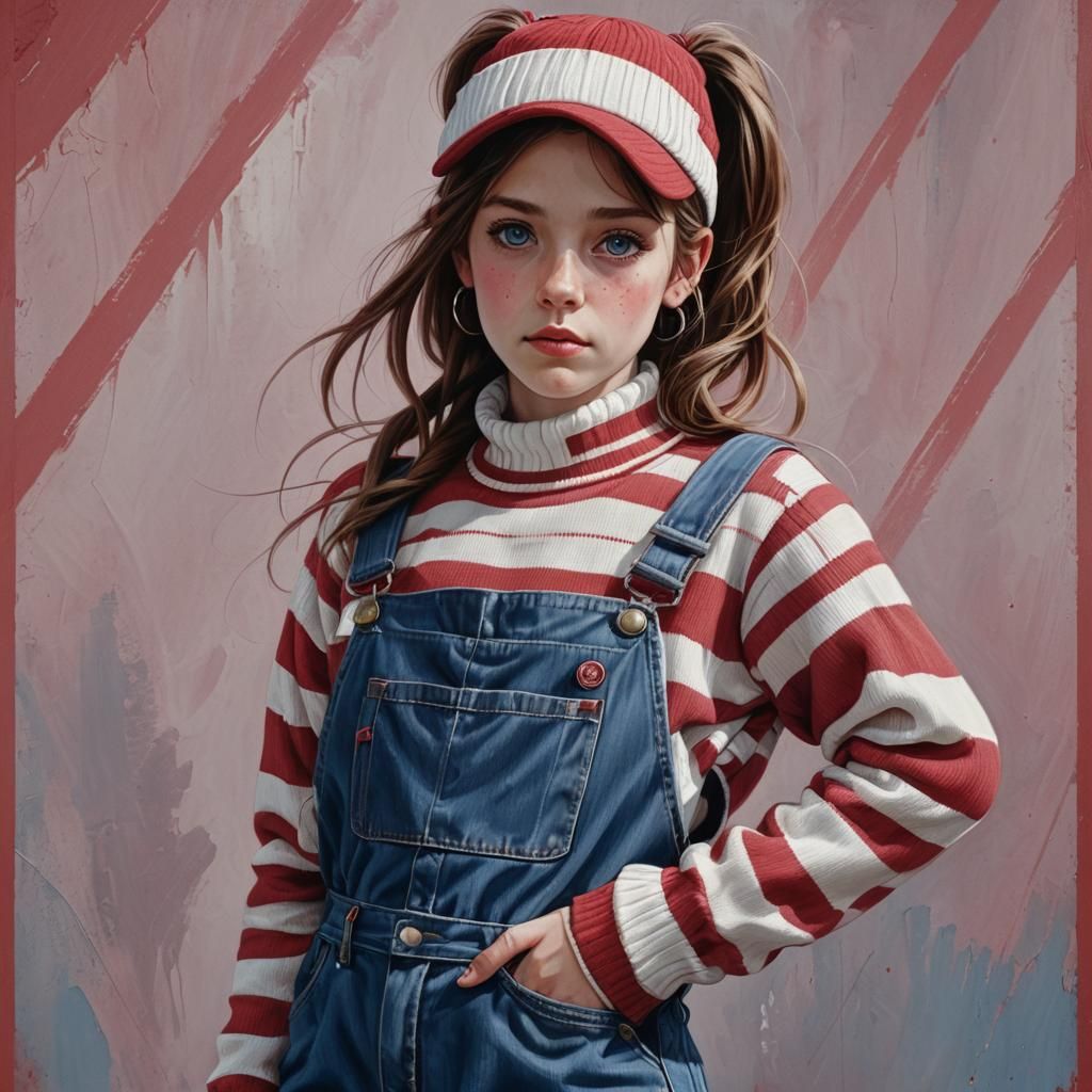 Detailed Portrait of Shorty with Pigtails in Fantasy Art