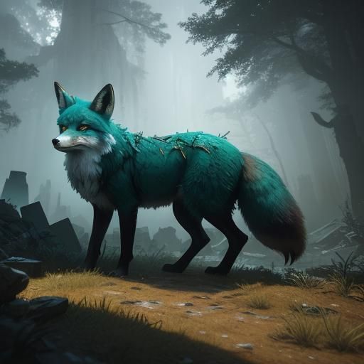 Fox in Ruins: Fantasy Concept Art