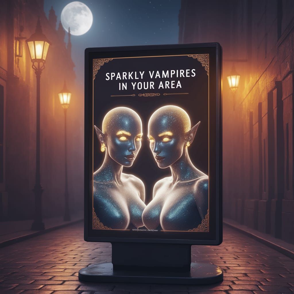 Mysterious Vampires Under Golden Streetlights