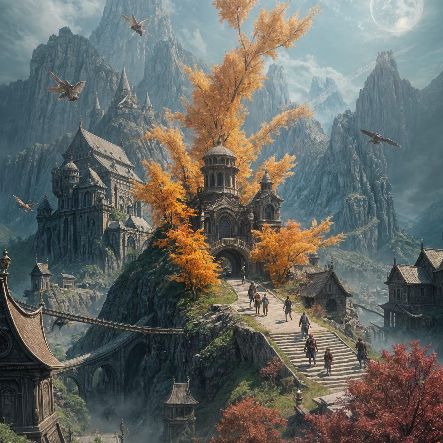 Vibrant Fantasy Splash Screen in Deep Color