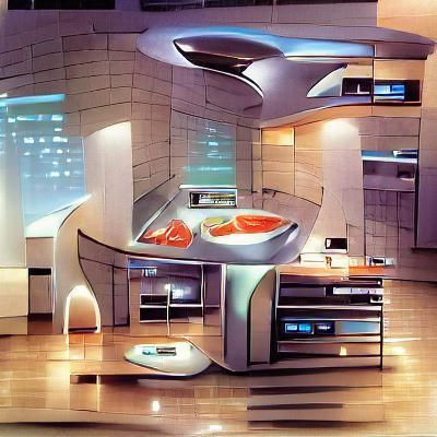 Sleek Futuristic Kitchen Design