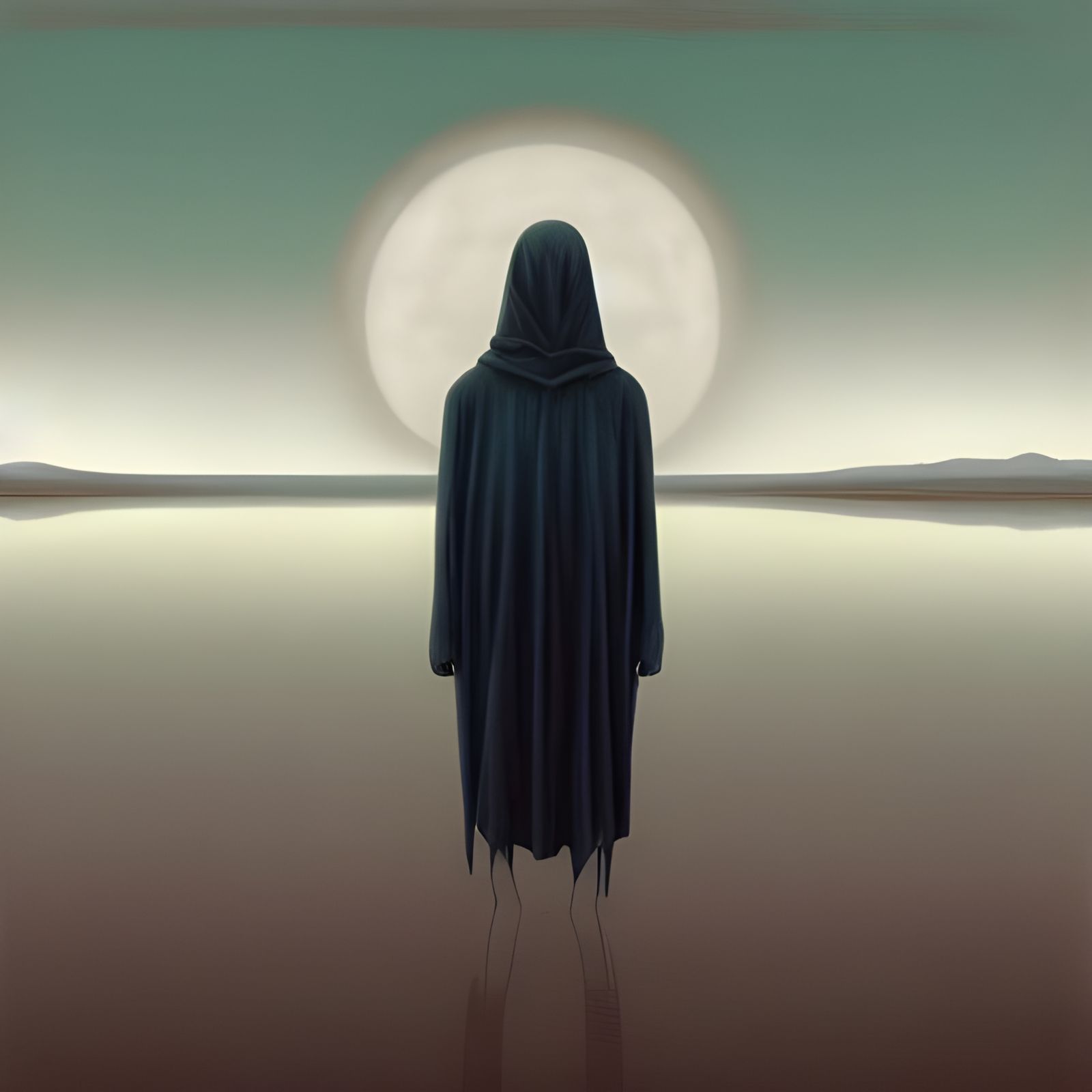 Surreal Ghost Portrait at the Salt Flats