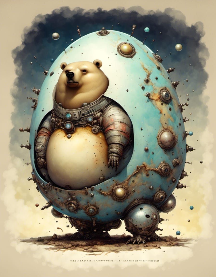 Galactic Egg with Cosmic Dust and Stars