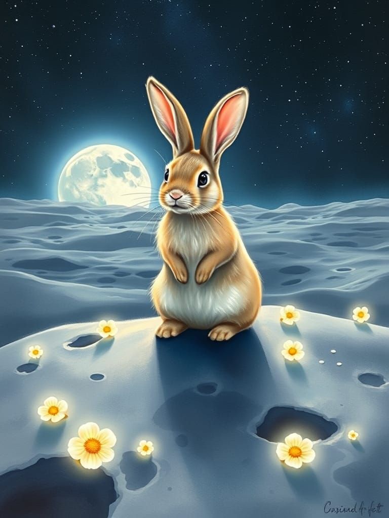 MOON RABBIT RABBIT ON THE MOON