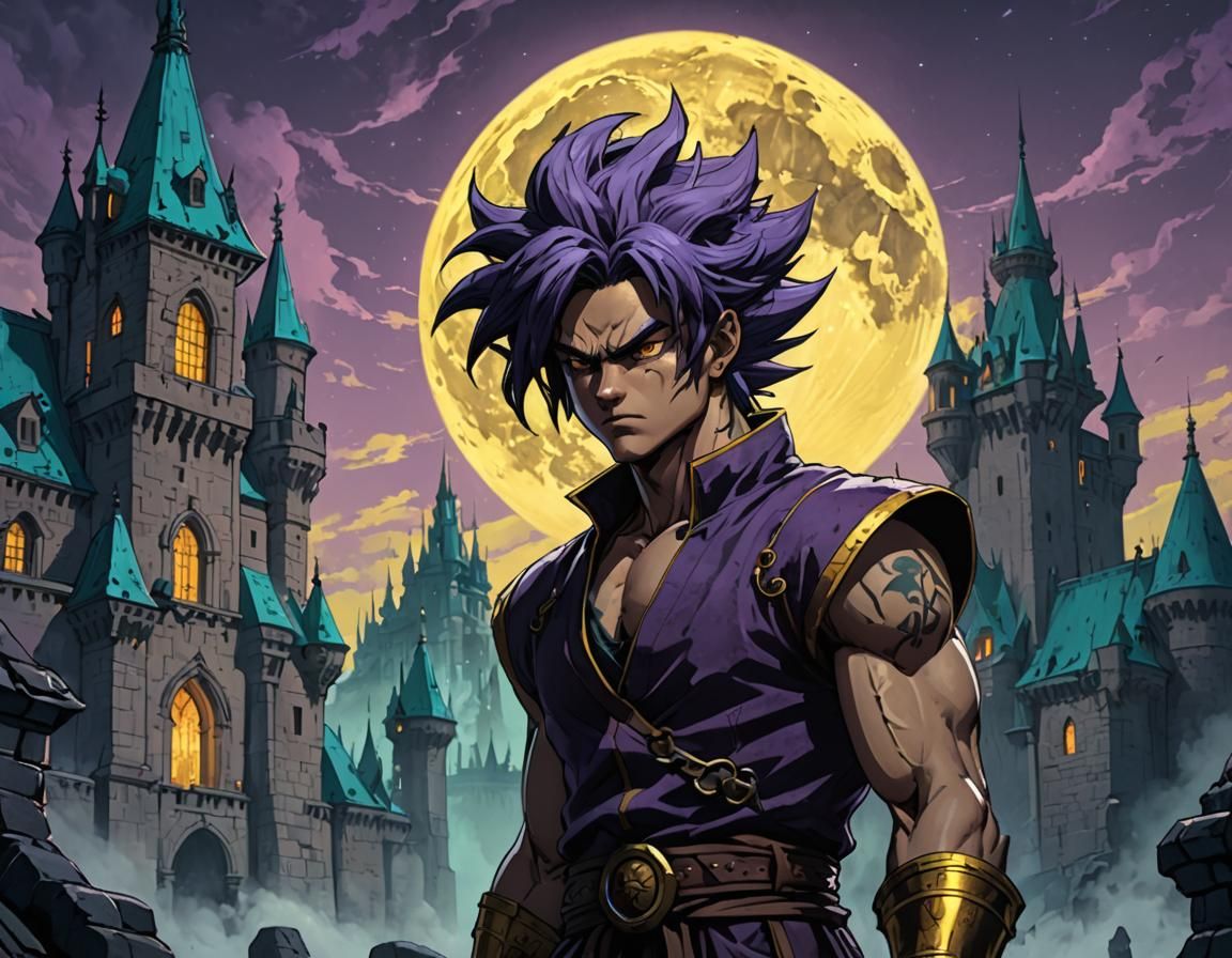 Saiyan Werewolf Transformation: Gothic Dark Fantasy Art