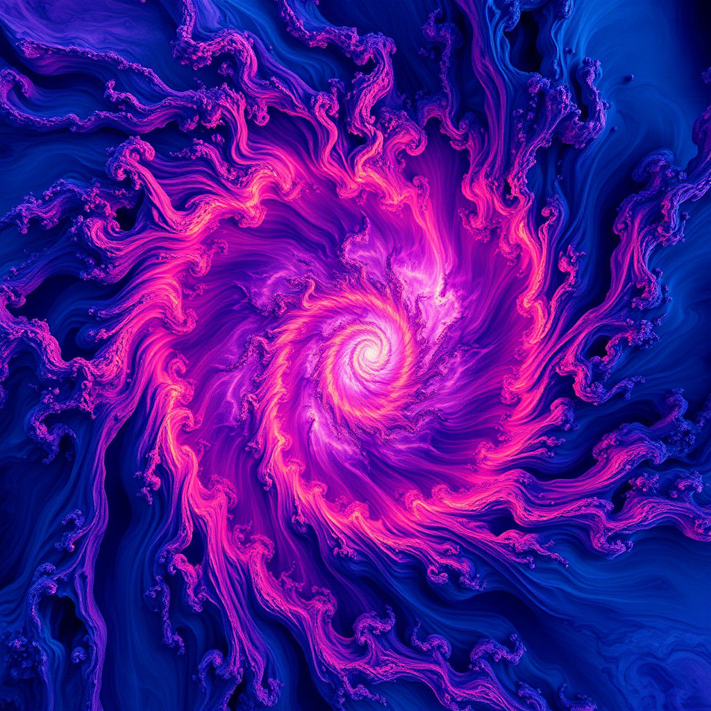 Vibrant Fractal of Square Root of 2 in Digital Painting Styl...
