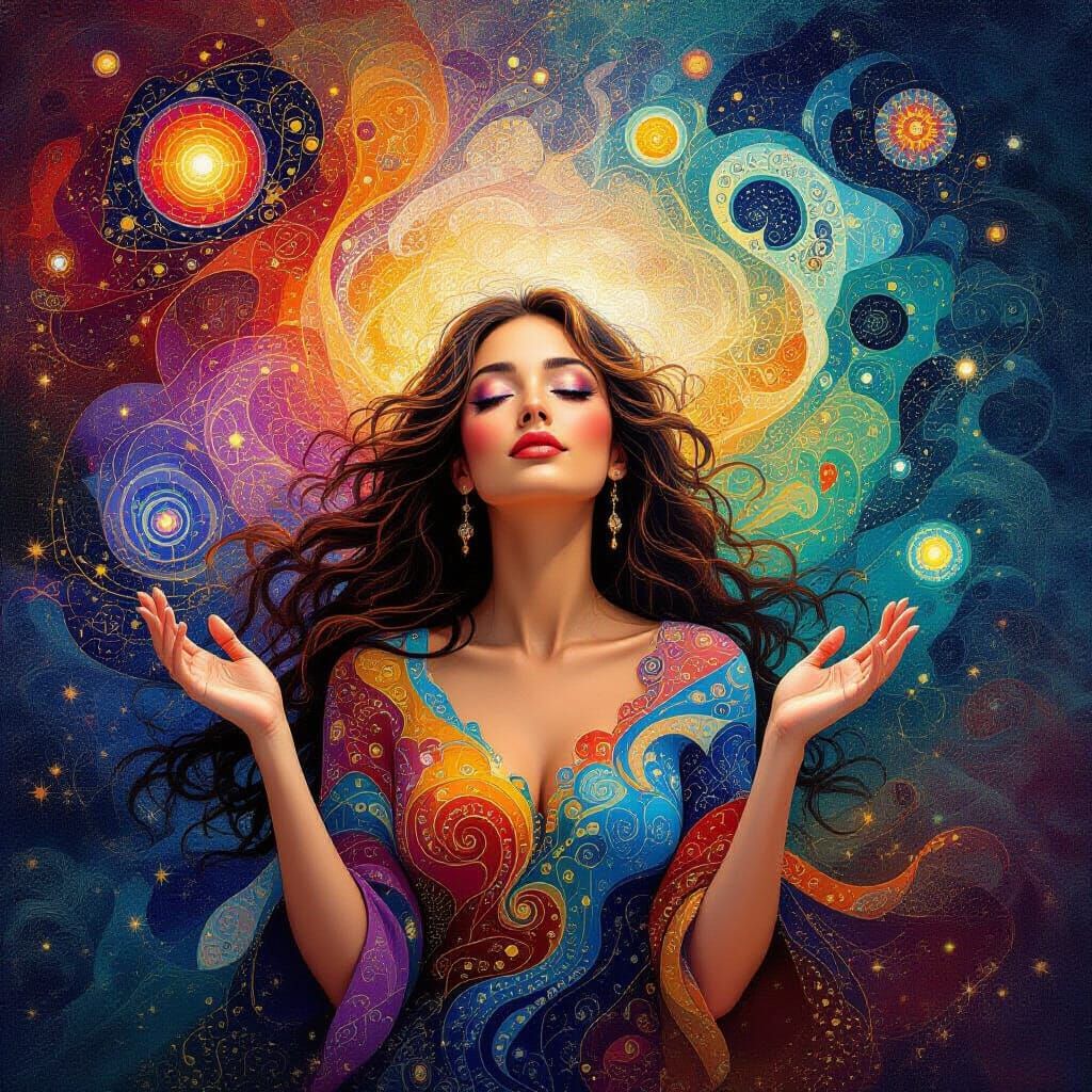 Cosmic Aura: A Visionary Astral Illustration