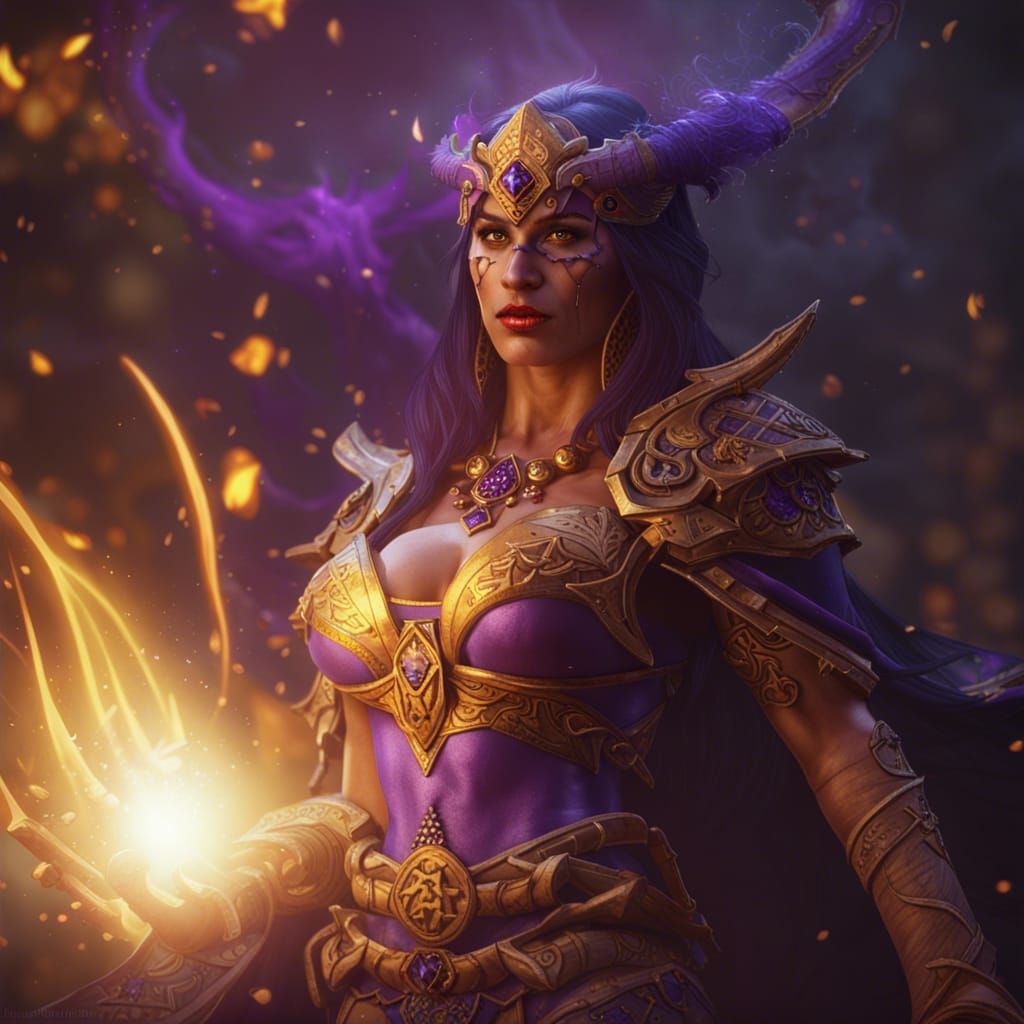 Diablo 2 Sorceress Casts Blizzard: Dark Fantasy Art