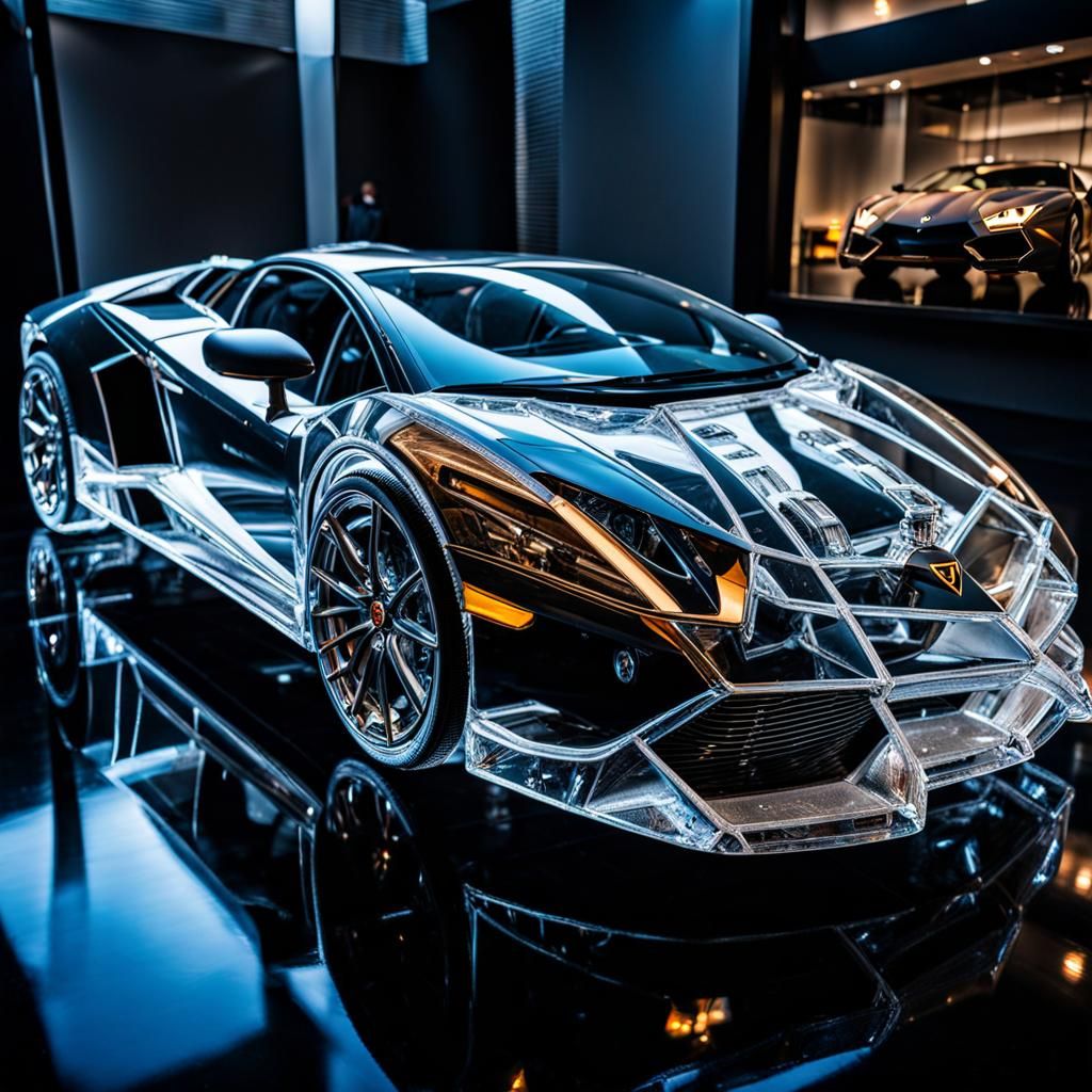 Semi-transparent Lamborghini Car Model...