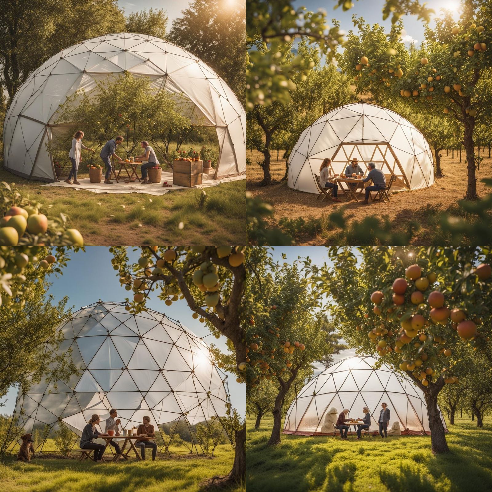 Orchard Under Geodesic Dome in 4K