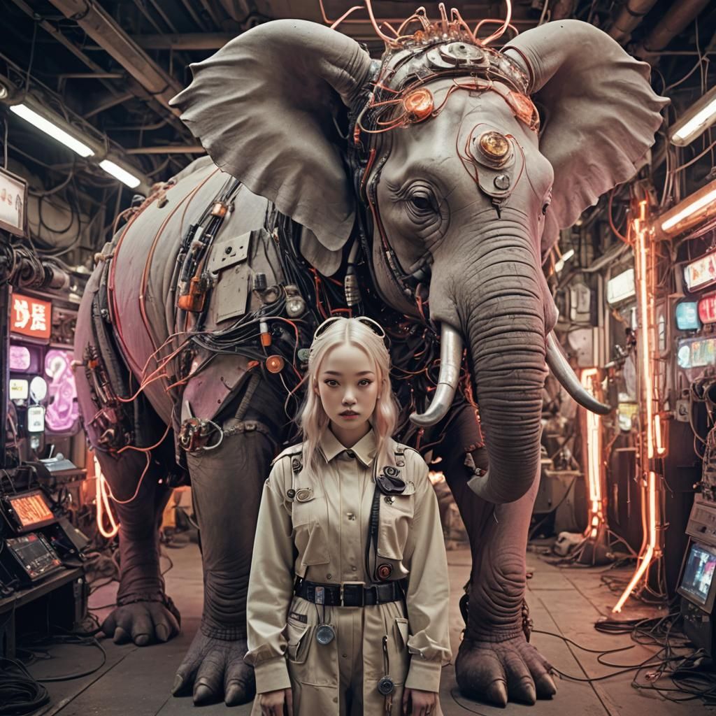 Nellie The worlds first Telekinetic Elephant poses proudly w...