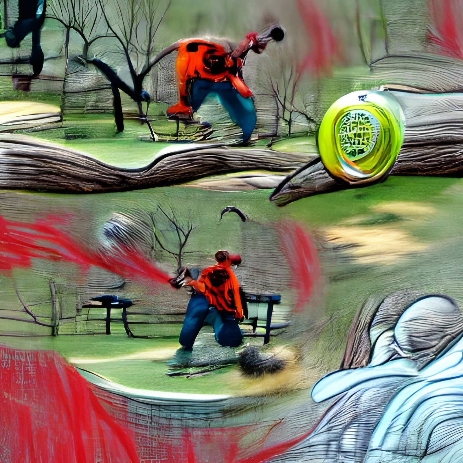 Madman's Yo-Yo Escape: Comic Book Chainsaw Chase
