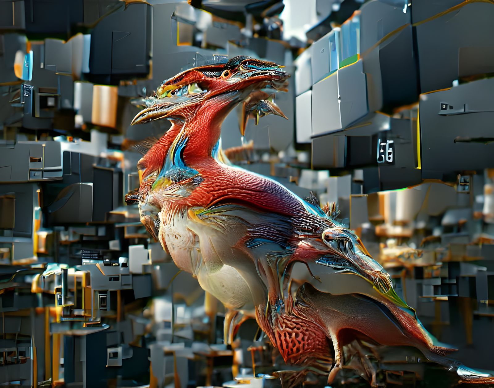 Majestic Phoenix Bird Concept Art in 8K