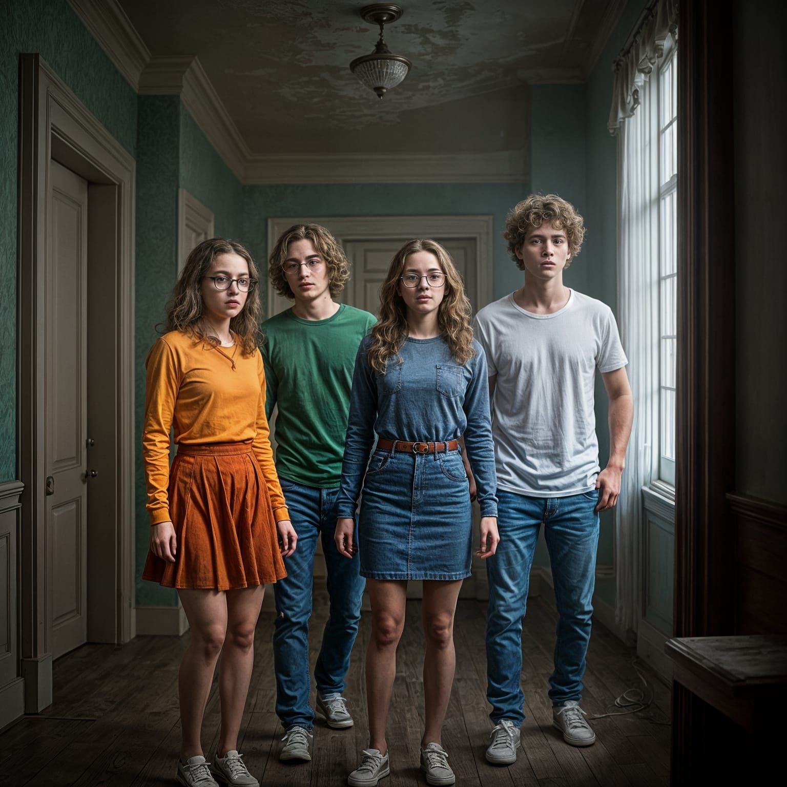 Ghost Clown Chasing Teens in Dilapidated House