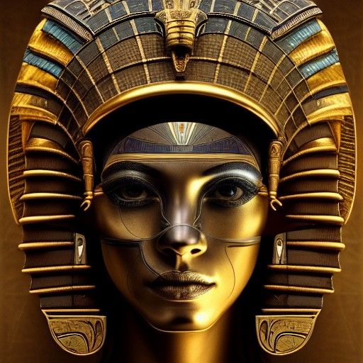 Biomechanical Pharaoh in Giger Style, Digital Art