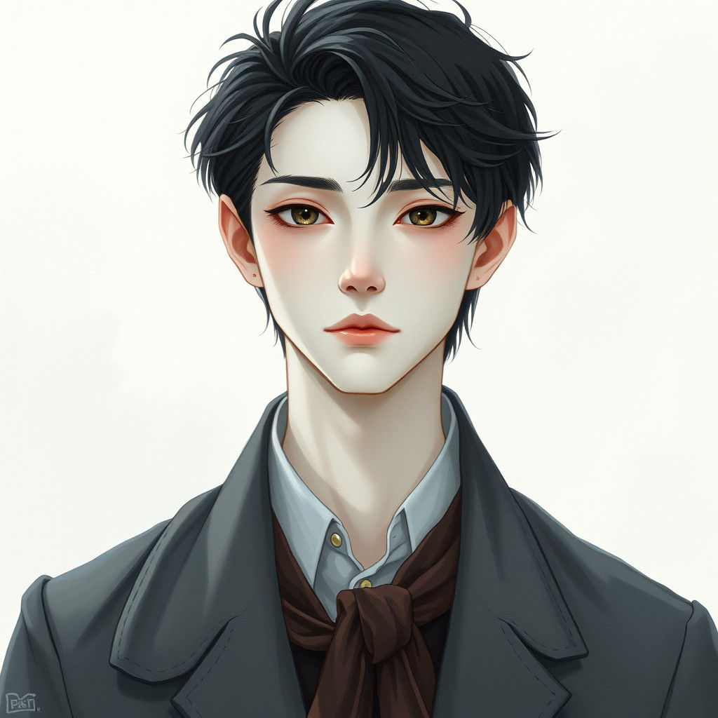 Ethereal Portrait of a Young Man in Dreamlike Style