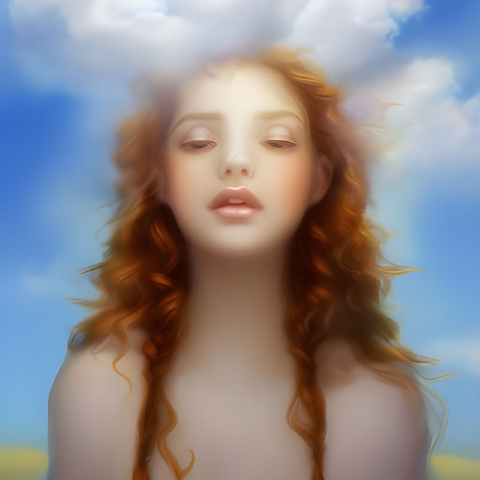 Ginger Fairy with Watermelons, Photorealistic Art