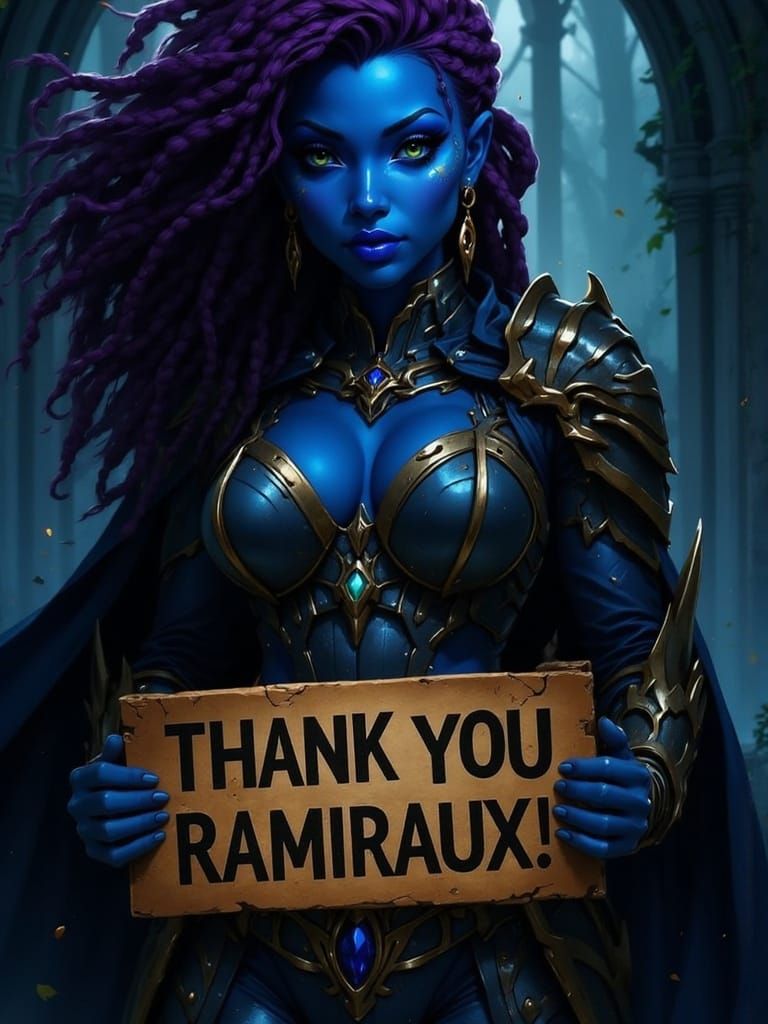 Cerulean Sorceress with Purple Dreadlocks