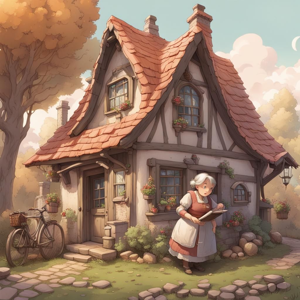 Cyborg Woman at Storybook Cottage